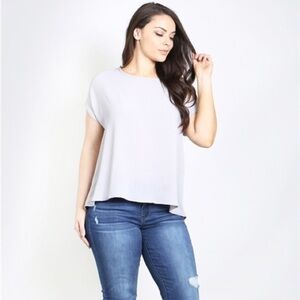 2/$20 - BIN#17 - PLUS SIZE Gray Blouse